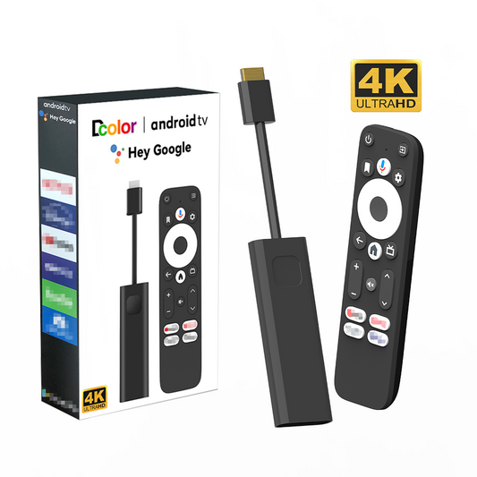Spot Product Dcolor GD1 tv box Assez Mémoire Bras Quad 64Bit 4K Tv Stick google certifié Android tv stick