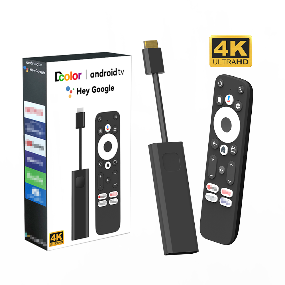 Spot Product Dcolor GD1 tv box Assez Mémoire Bras Quad 64Bit 4K Tv Stick google certifié Android tv stick