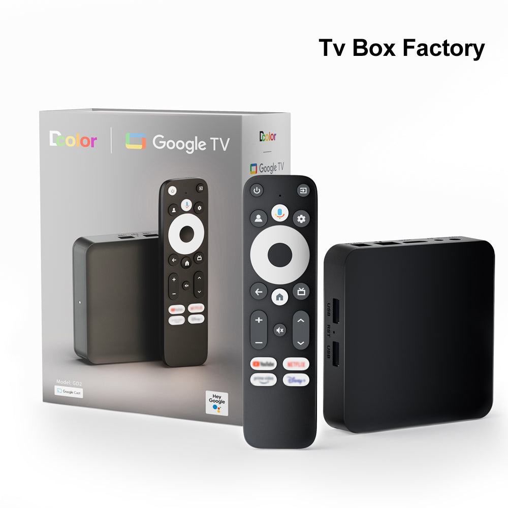 Dernier modèle Dcolor GD2 certifié Google Android 12 TV BOX s905y4 décodeur 4k tv pane