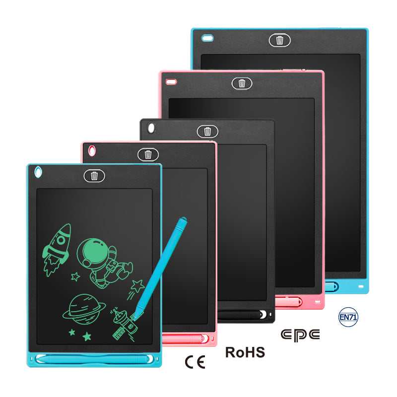 OEM logo CE RoHS EN71 8.5, 10, 12 pouces enfants numérique électronique ardoise écriture lcd pad tablette pour enfants
